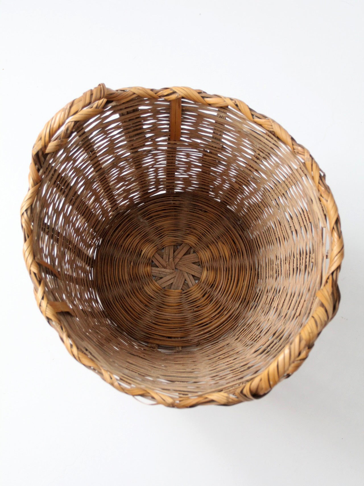 vintage woven wicker basket