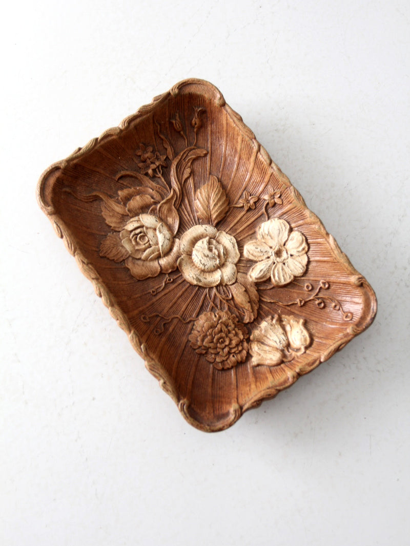 mid-century faux bois tray