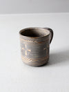 vintage studio pottery mug