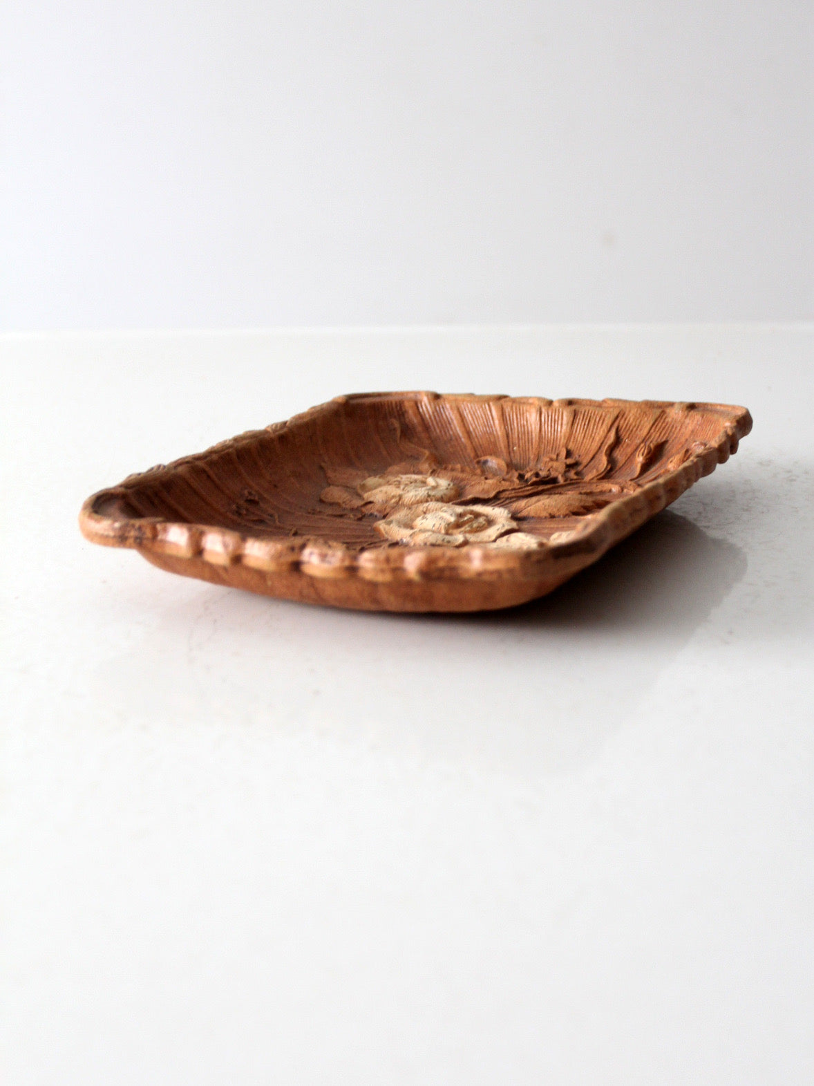 mid-century faux bois tray
