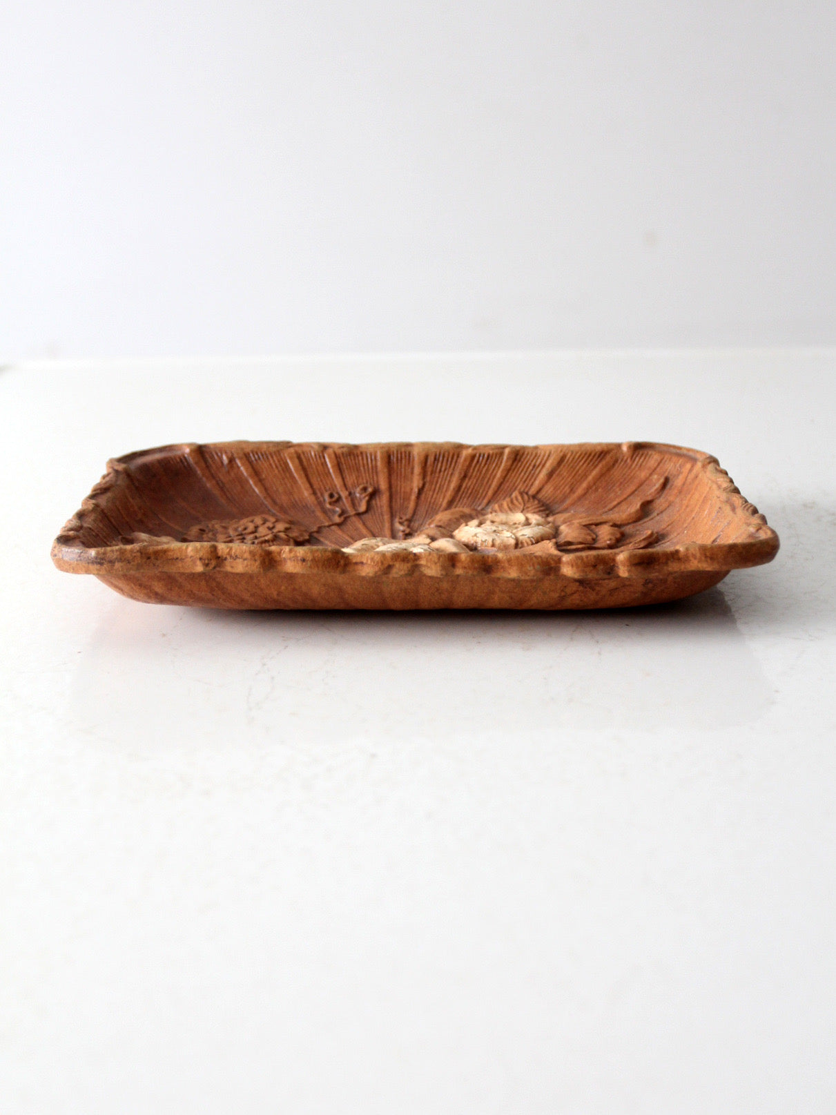 mid-century faux bois tray