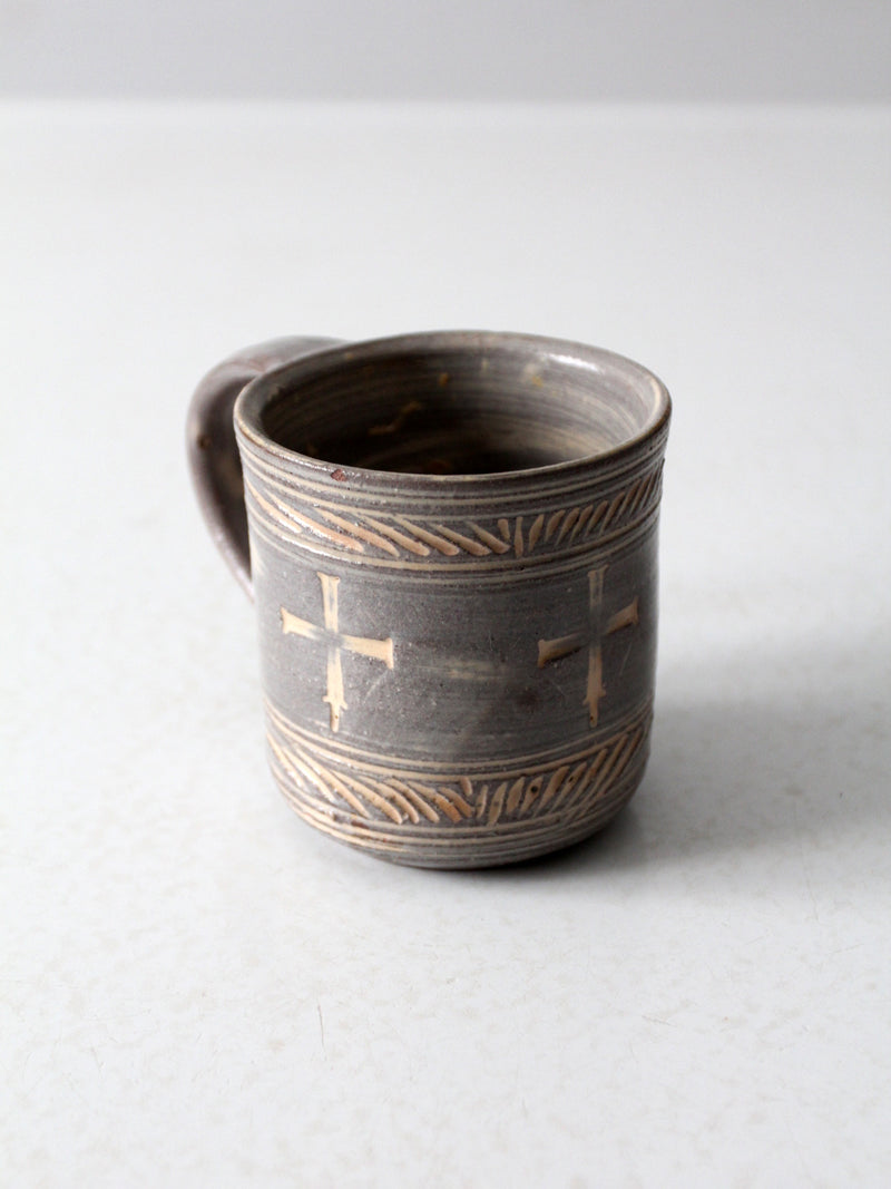 vintage studio pottery mug