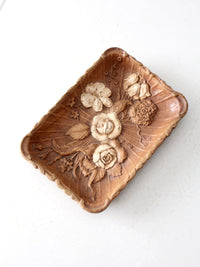 mid-century faux bois tray