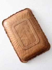 mid-century faux bois tray