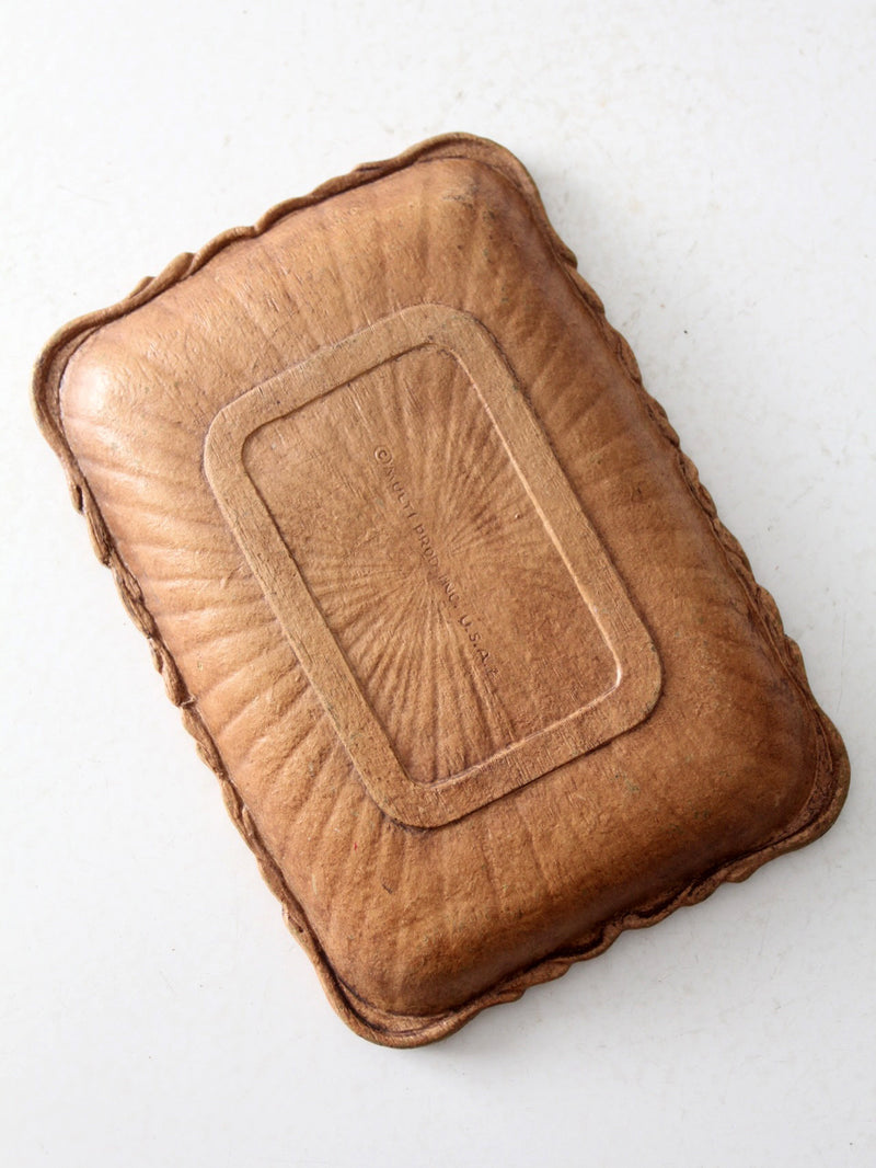 mid-century faux bois tray