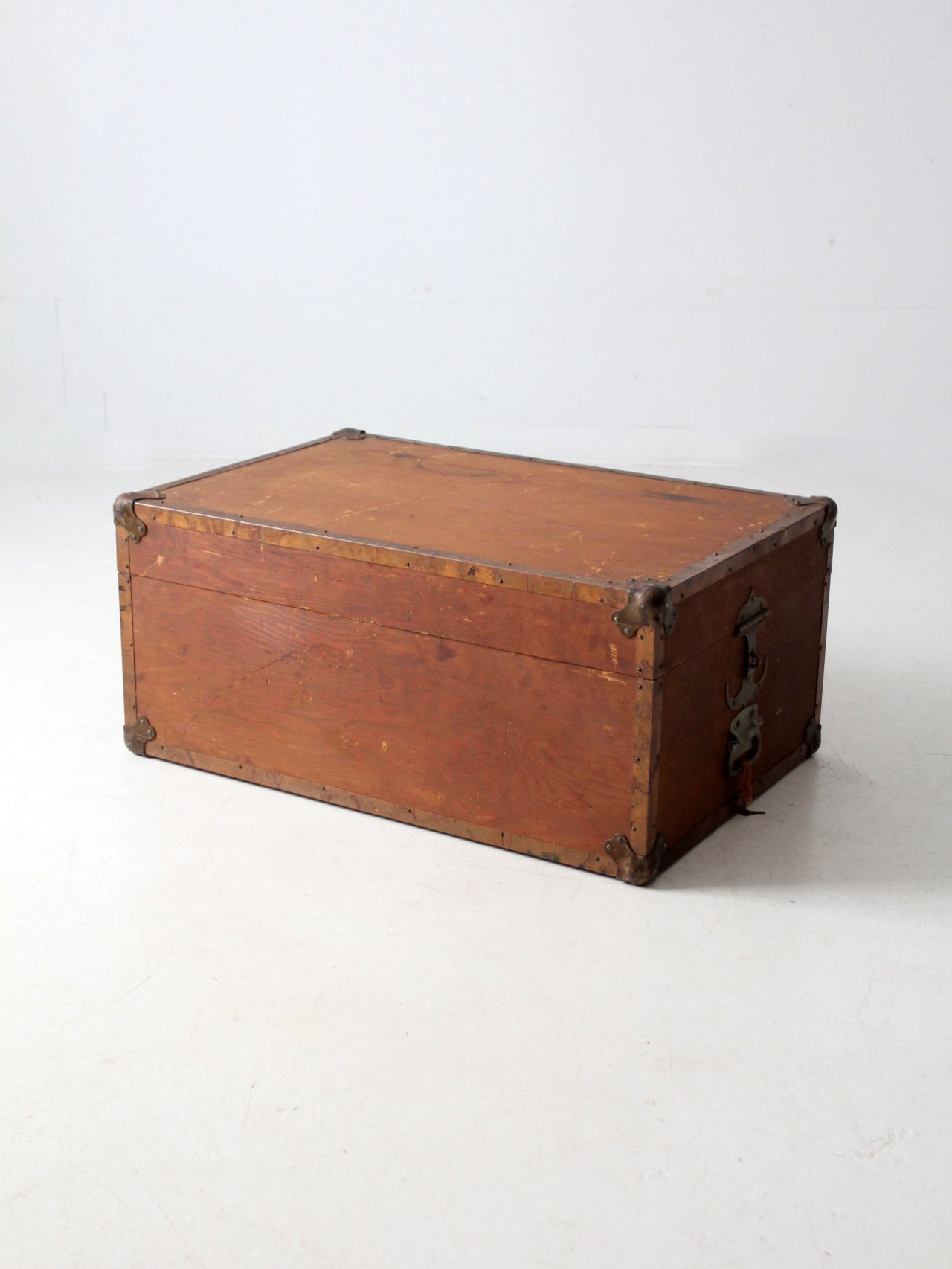 vintage nautical wood trunk