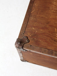 vintage nautical wood trunk