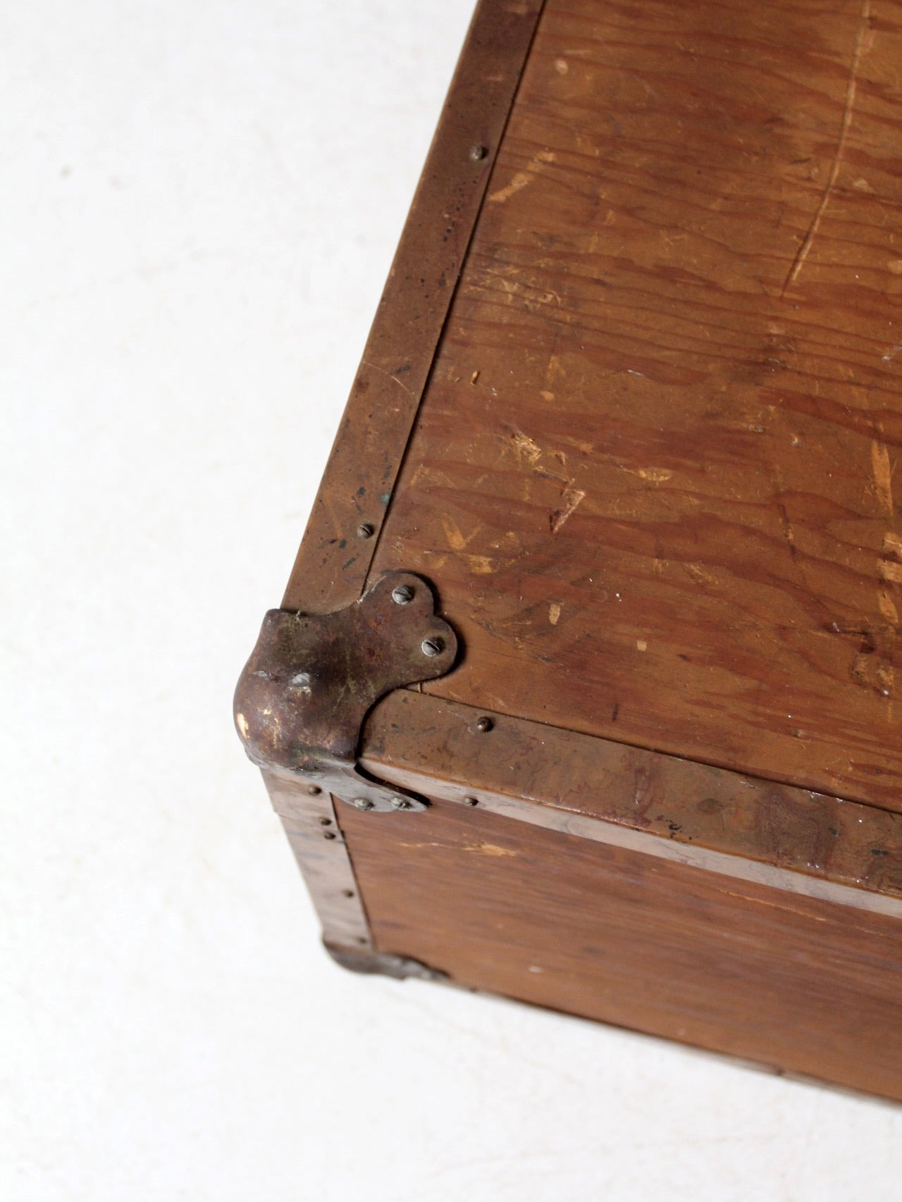 vintage nautical wood trunk