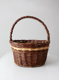 vintage wicker gathering basket