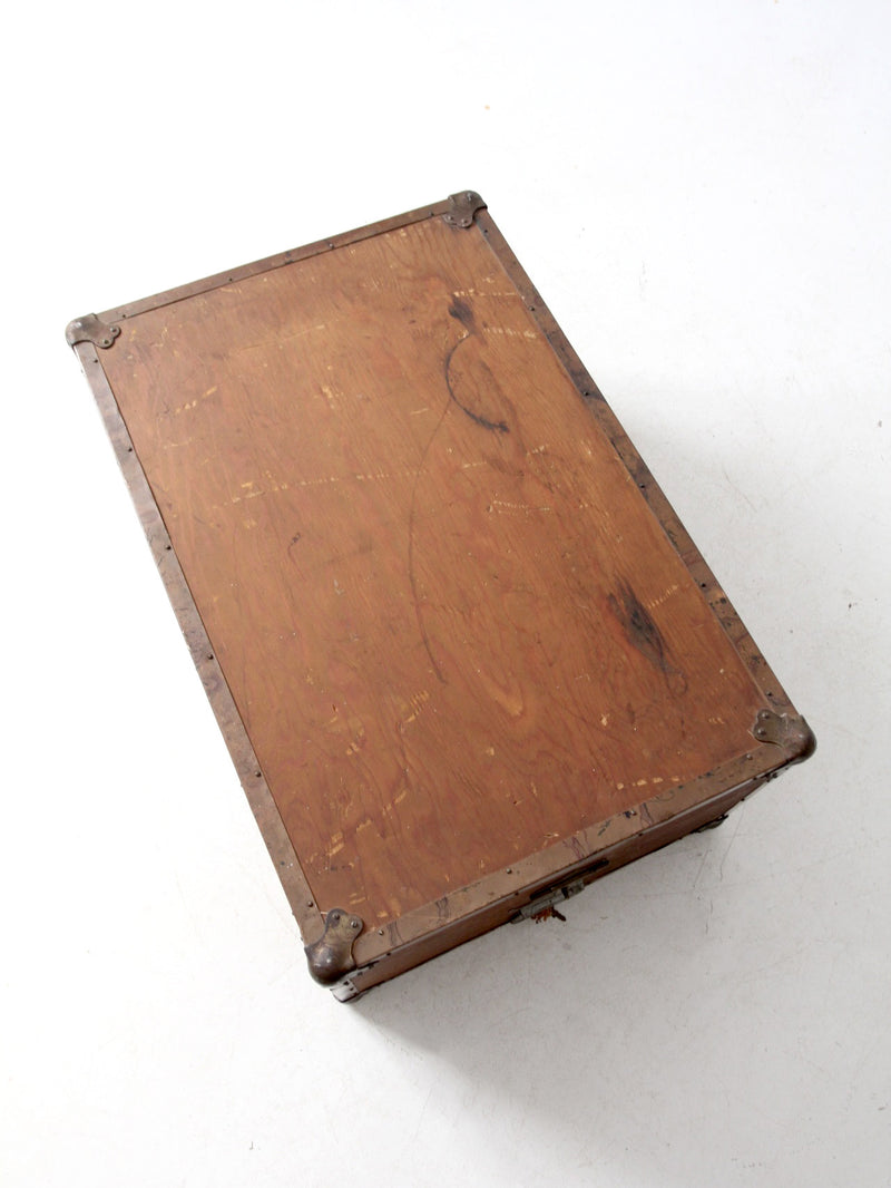 vintage nautical wood trunk