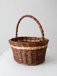 vintage wicker gathering basket