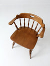 vintage wood pub style arm chair