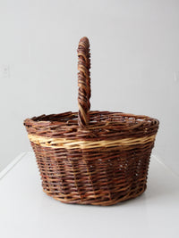 vintage wicker gathering basket