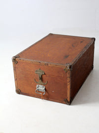vintage nautical wood trunk