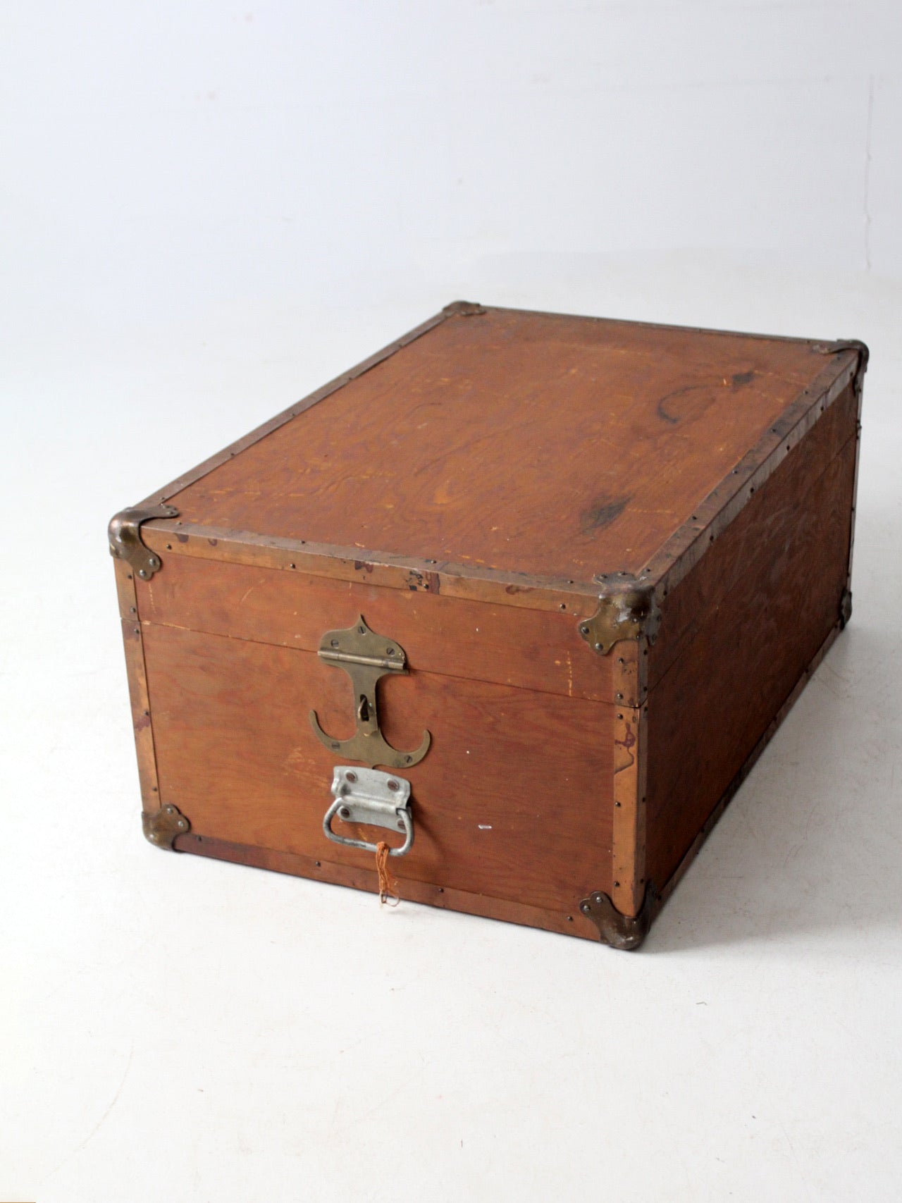 vintage nautical wood trunk