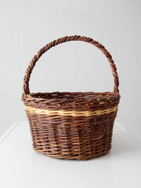 vintage wicker gathering basket