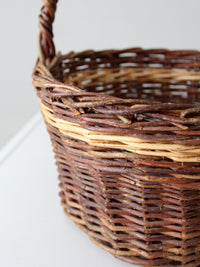 vintage wicker gathering basket