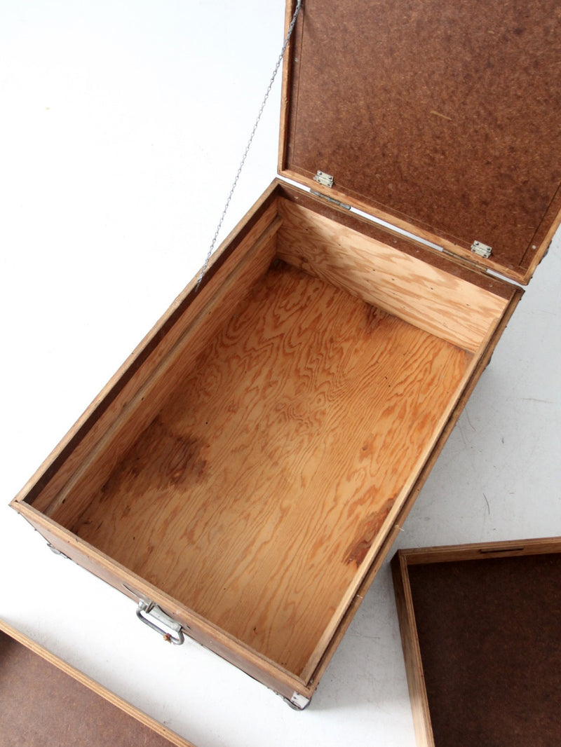 vintage nautical wood trunk