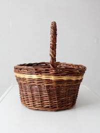 vintage wicker gathering basket