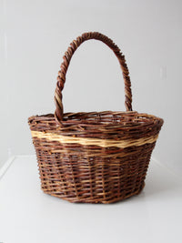 vintage wicker gathering basket