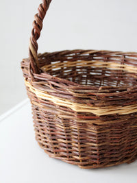 vintage wicker gathering basket