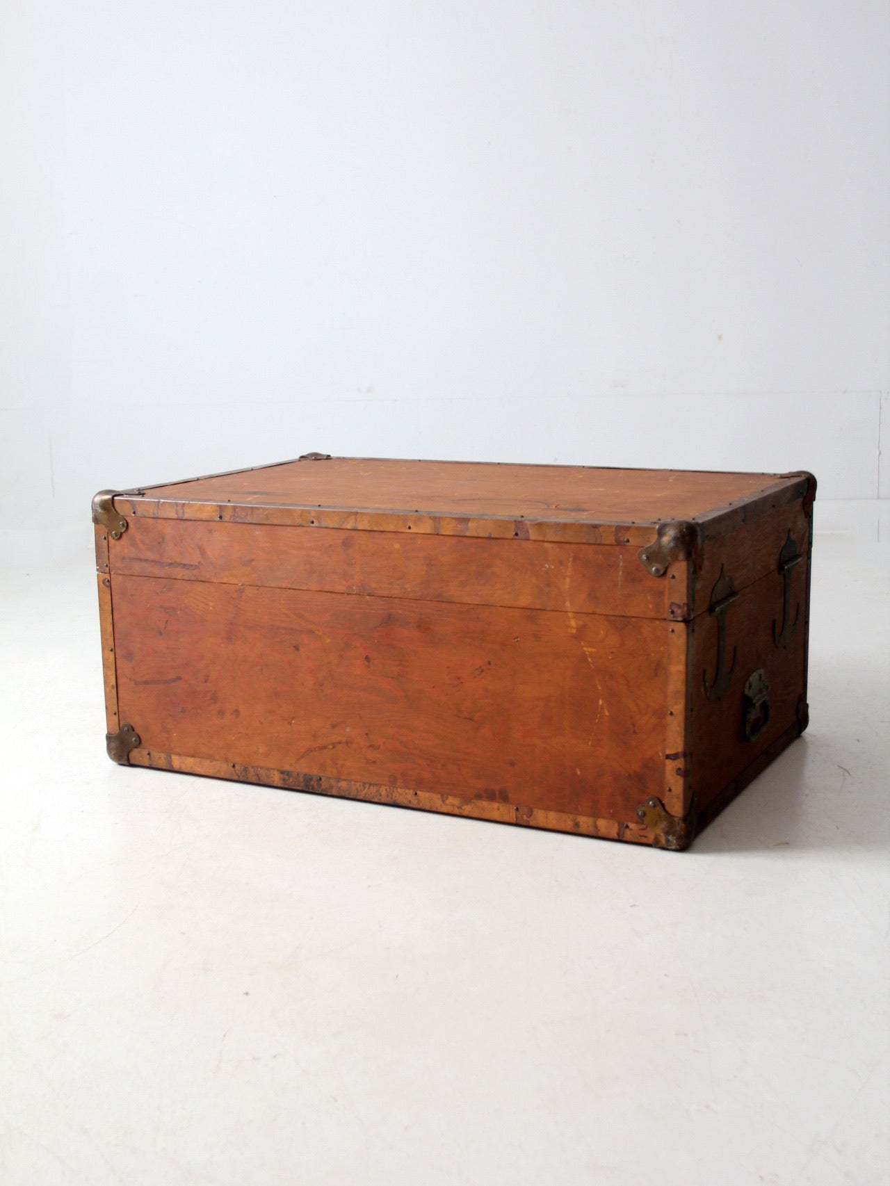 vintage nautical wood trunk
