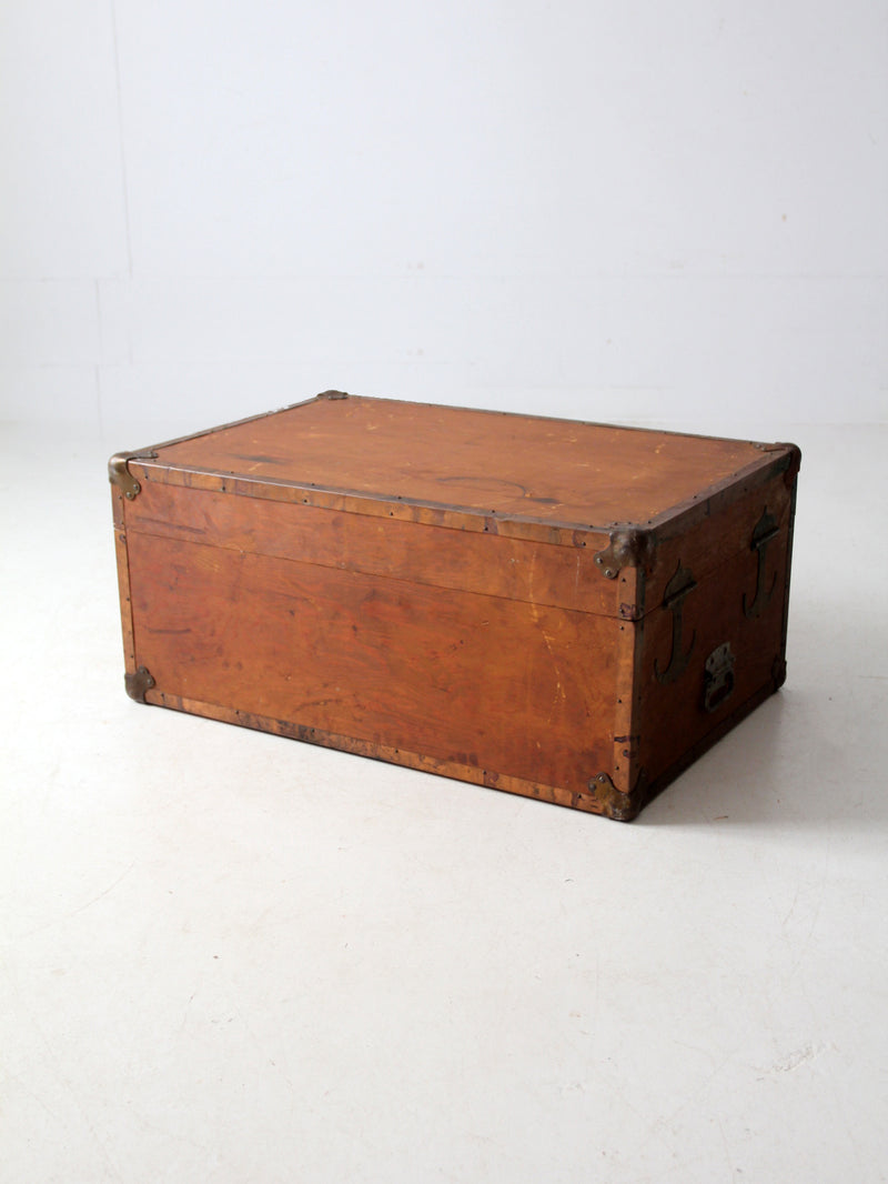 vintage nautical wood trunk
