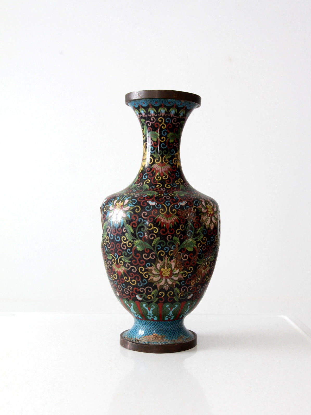 antique Chinese cloisonne decorative vessel