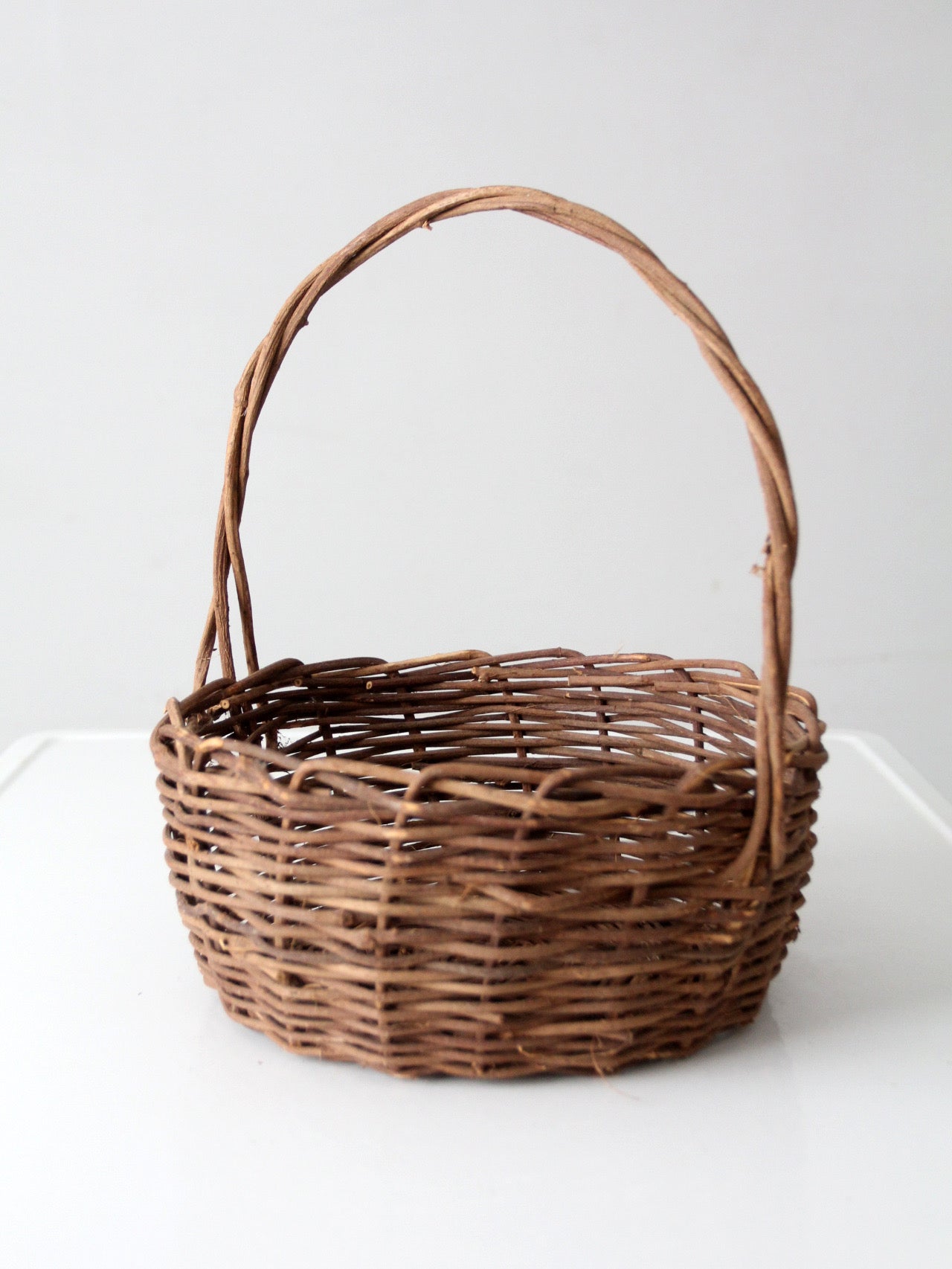 vintage wicker gathering basket