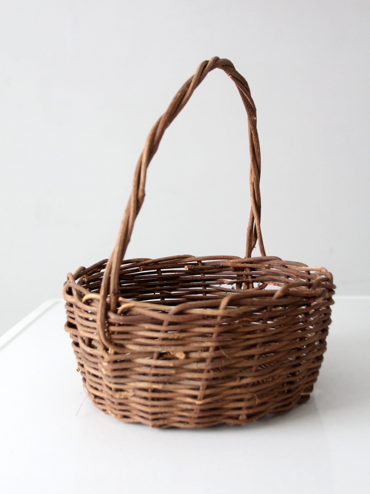 vintage wicker gathering basket