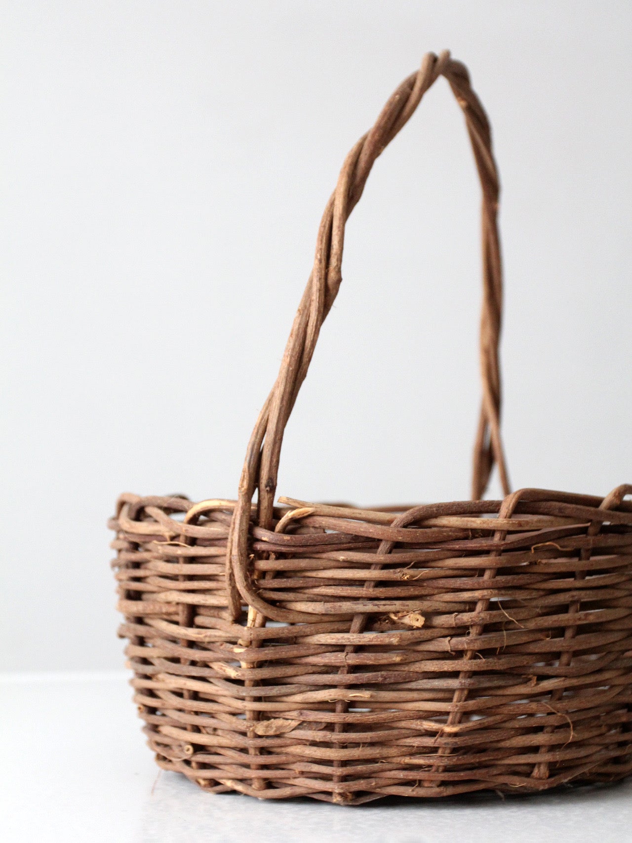 vintage wicker gathering basket