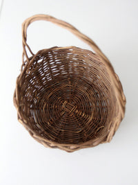 vintage wicker gathering basket