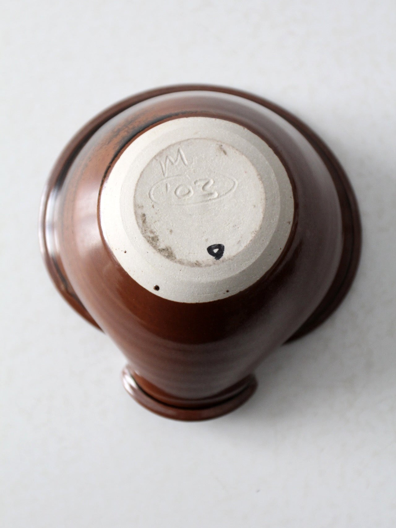 vintage studio pottery pouring bowl