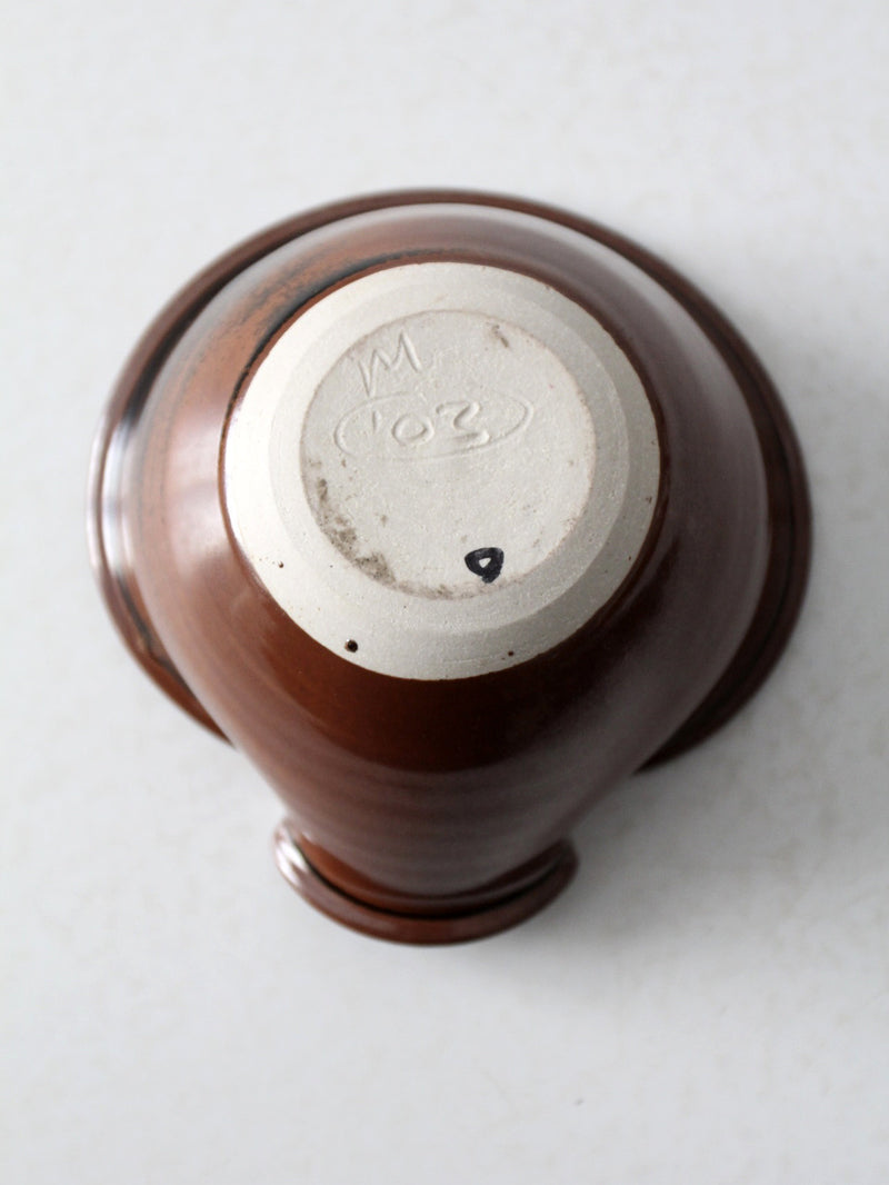 vintage studio pottery pouring bowl