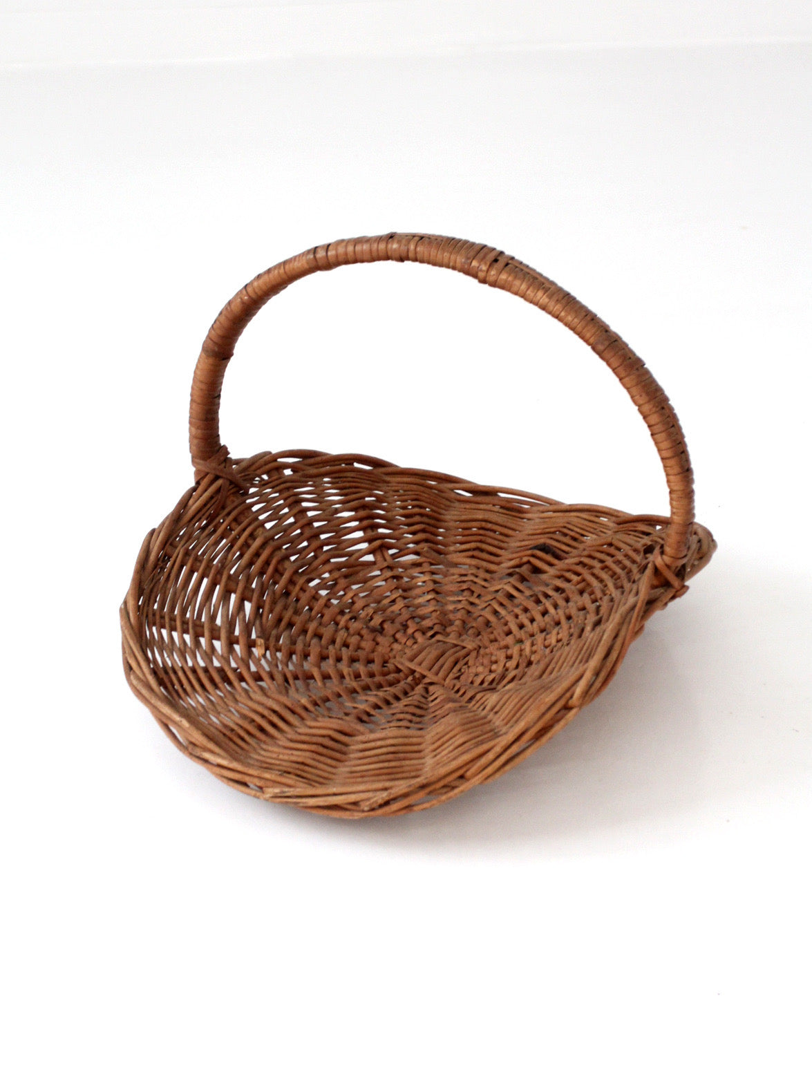 vintage wicker hearth basket