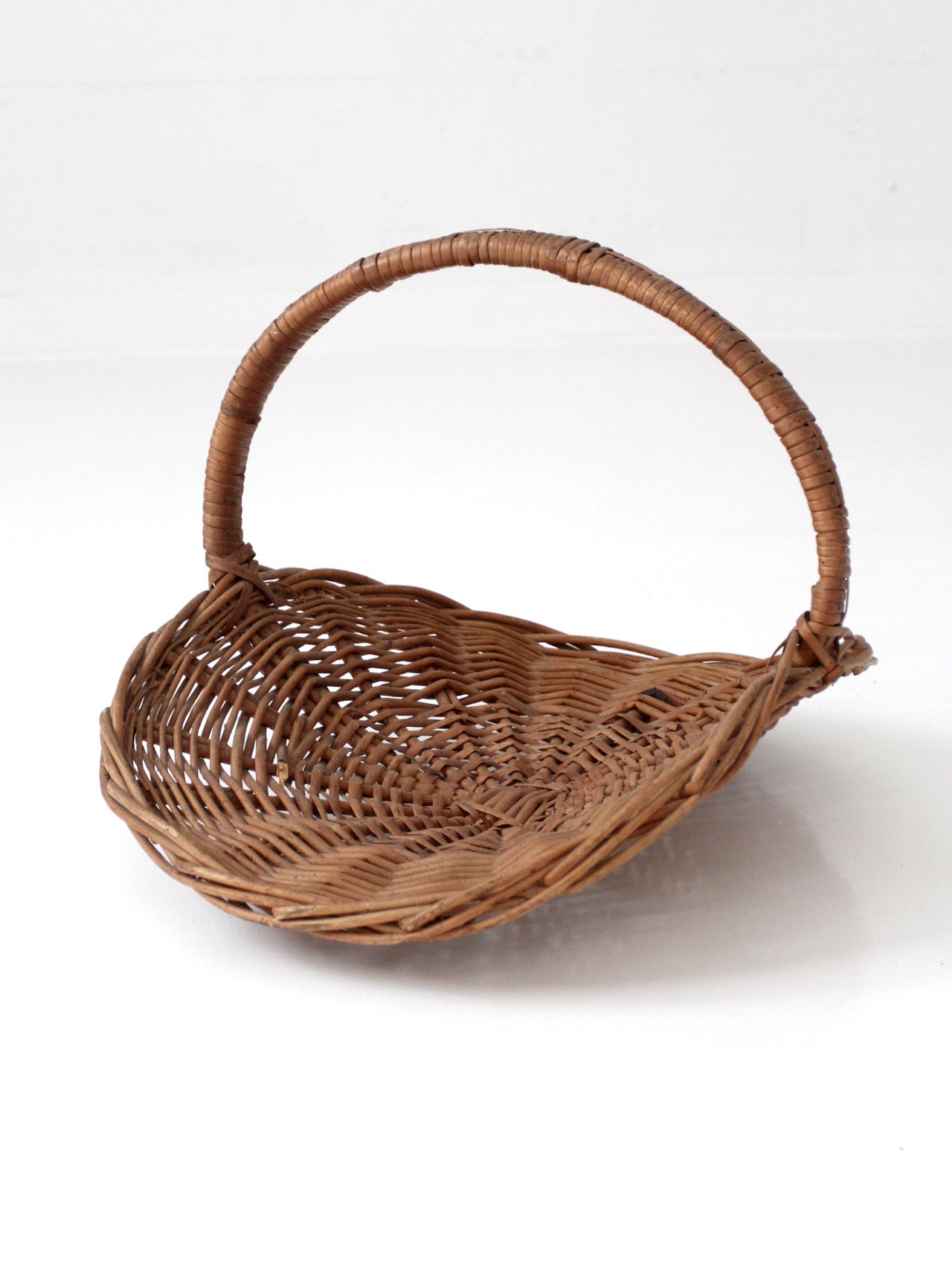 vintage wicker hearth basket