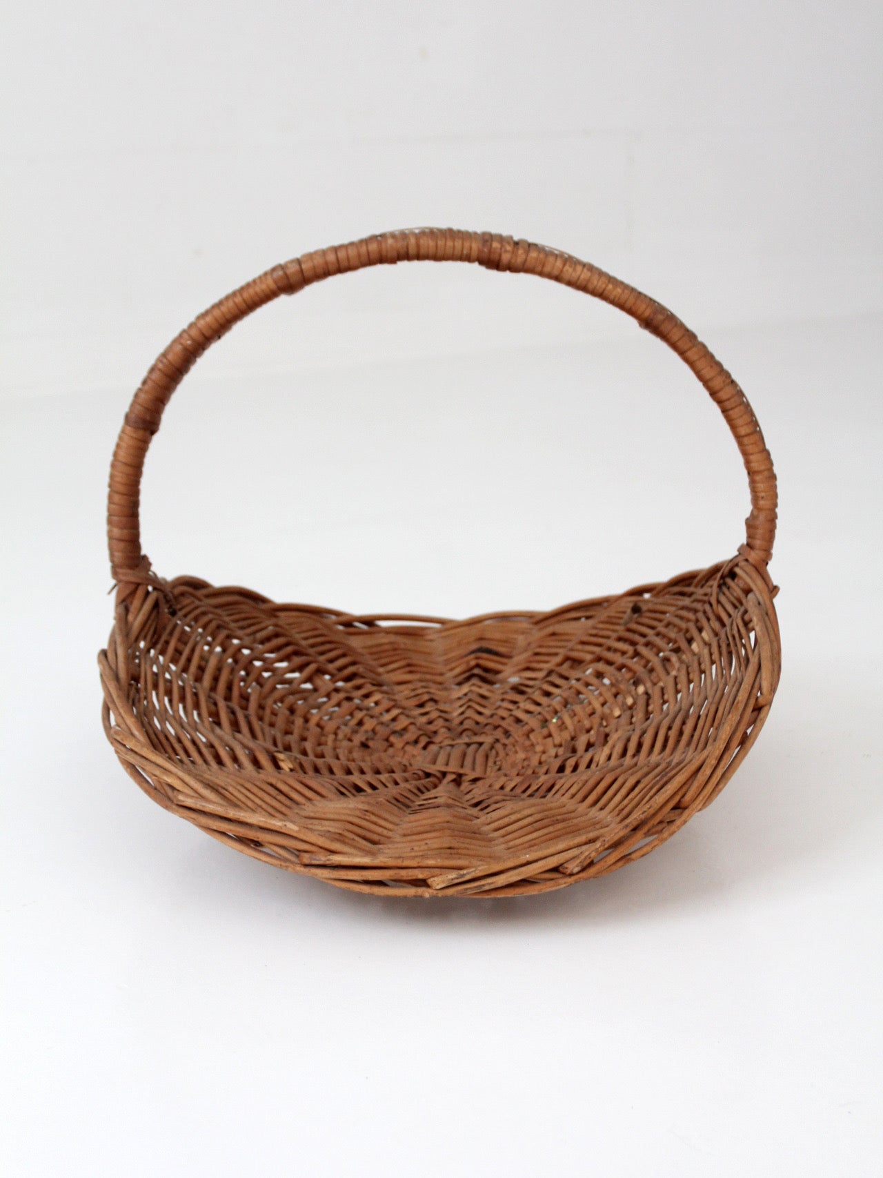 vintage wicker hearth basket