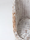 vintage white wicker bucket chair