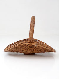 vintage wicker hearth basket