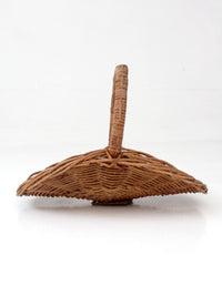 vintage wicker hearth basket