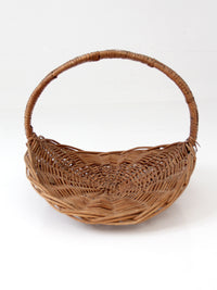 vintage wicker hearth basket