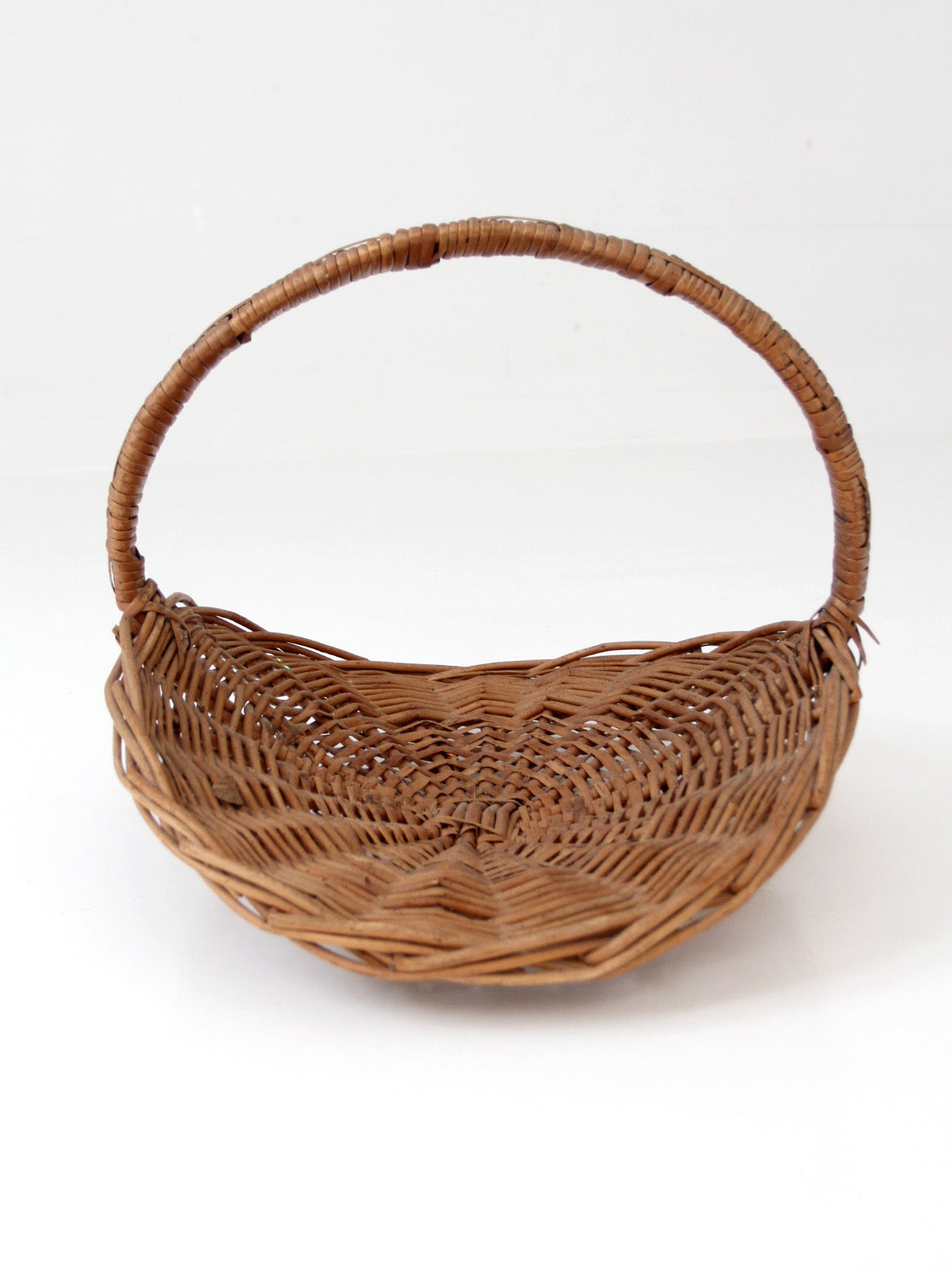 vintage wicker hearth basket