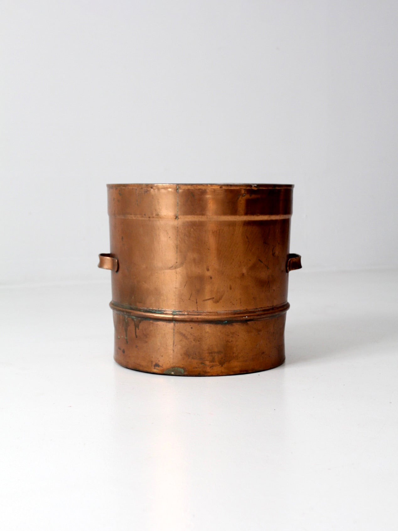 antique copper steamer basket