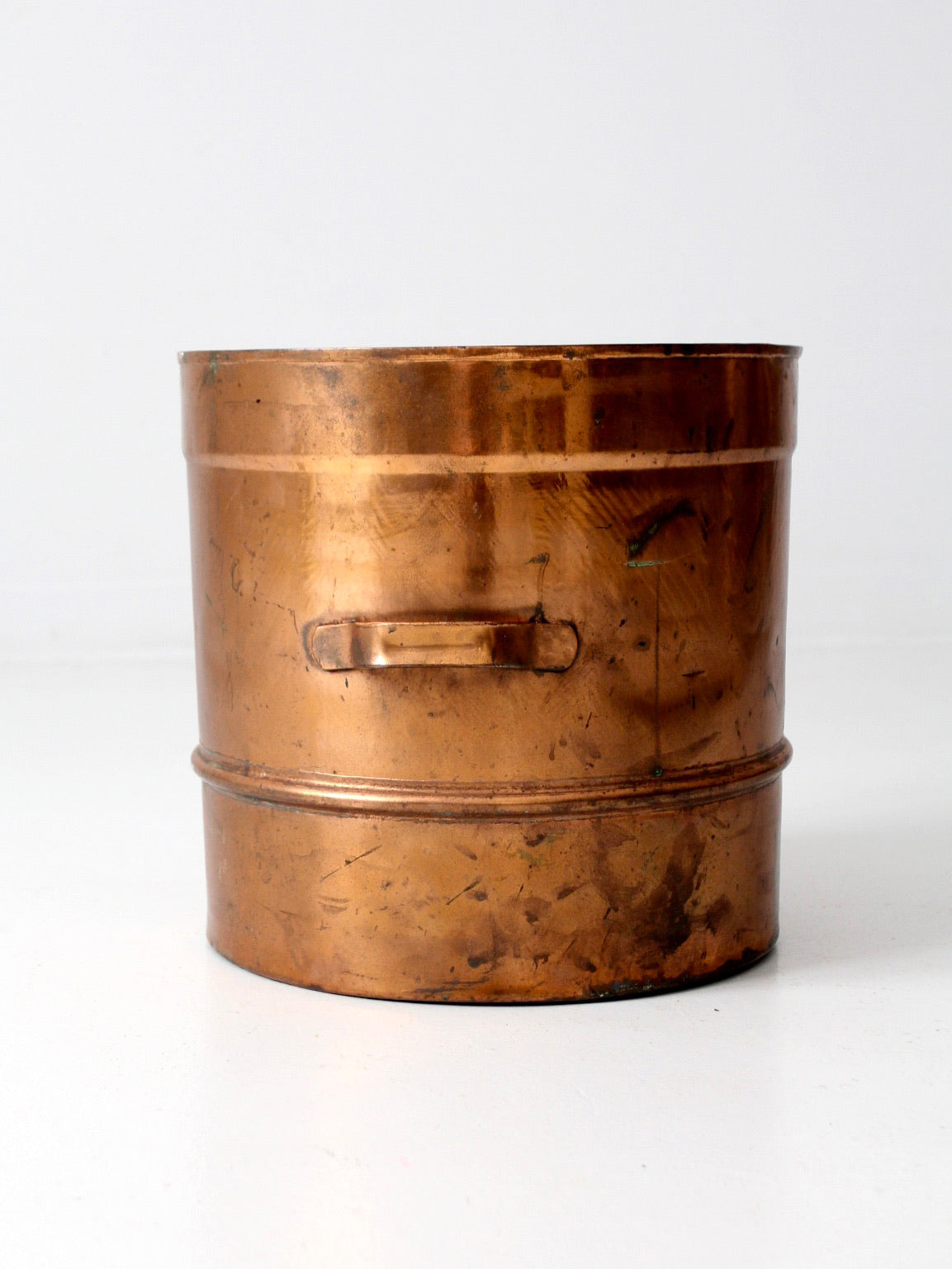 antique copper steamer basket