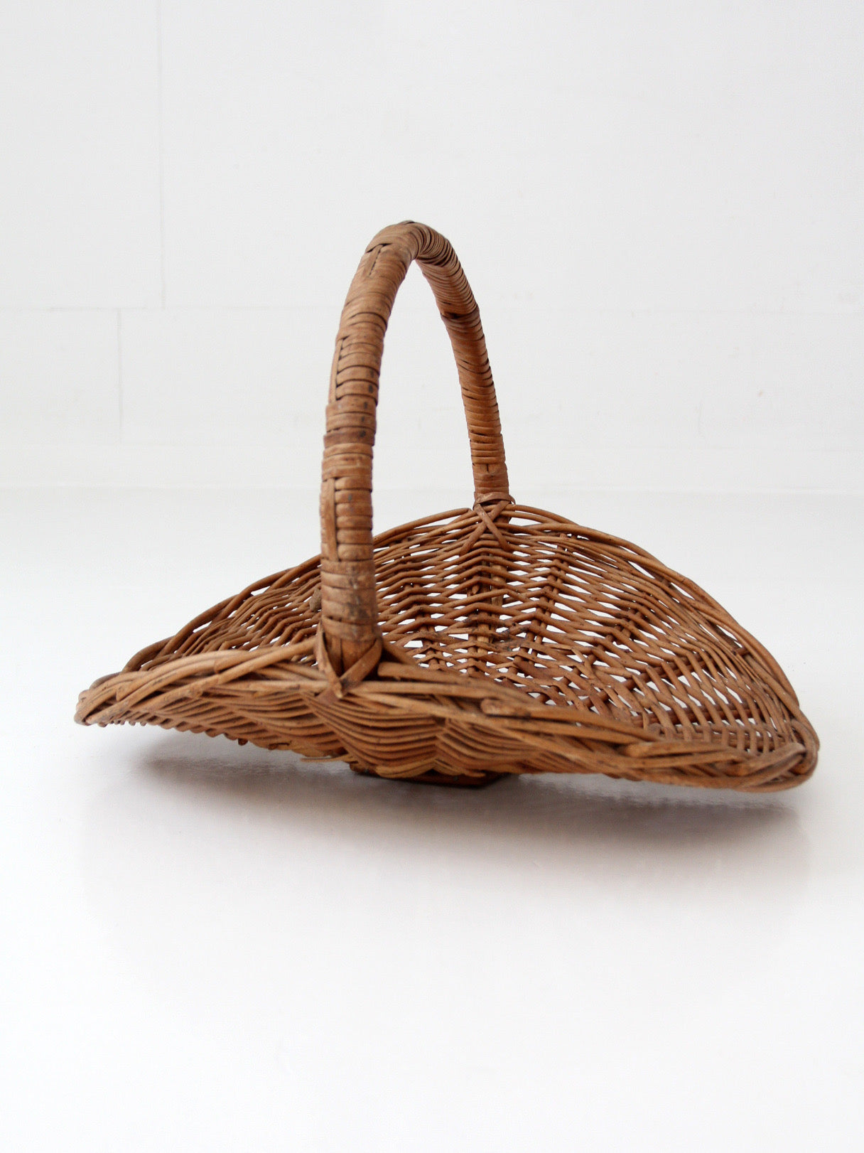 vintage wicker hearth basket