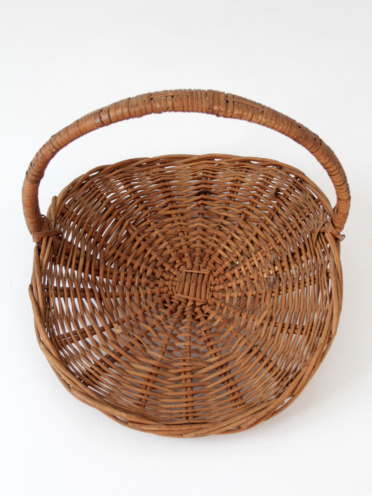 vintage wicker hearth basket