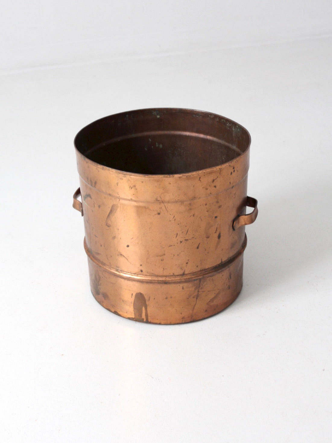 antique copper steamer basket