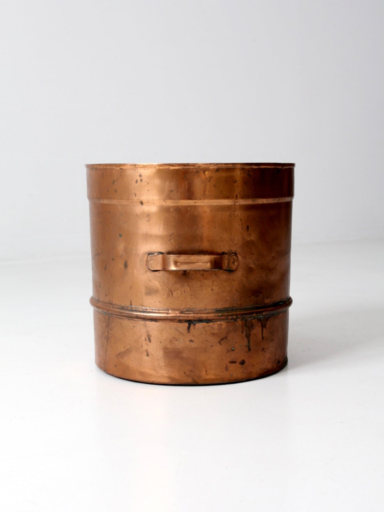 antique copper steamer basket