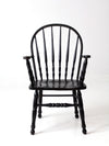 vintage black Windsor arm chair