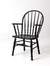 vintage black Windsor arm chair